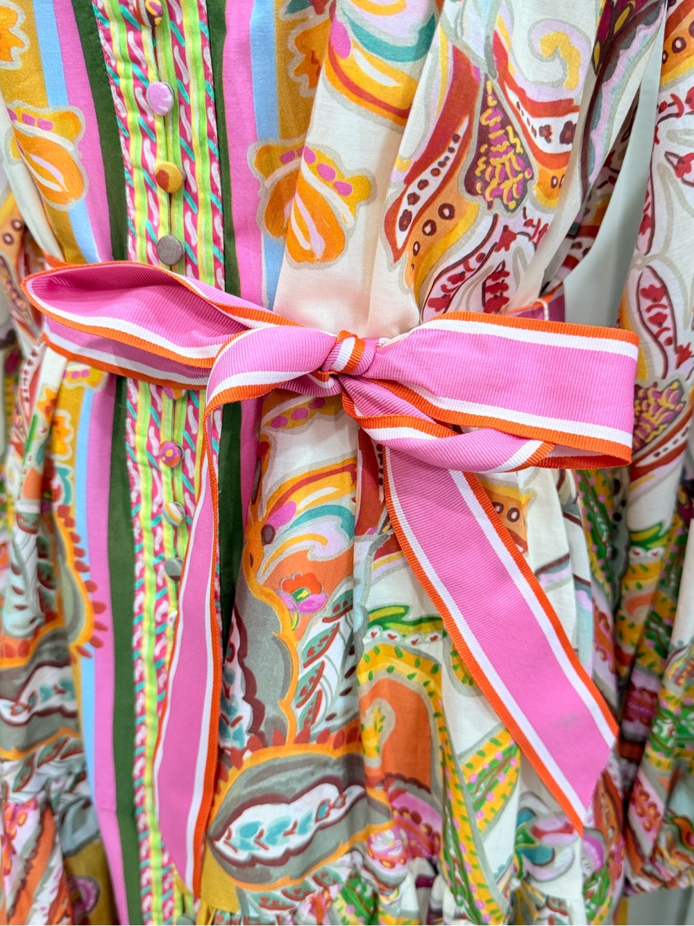 Antonio Melani Brynn Floral Print Dress Mock Neck Long Sleeve Self-Tie Dress SZ4 - Picture 4 of 15